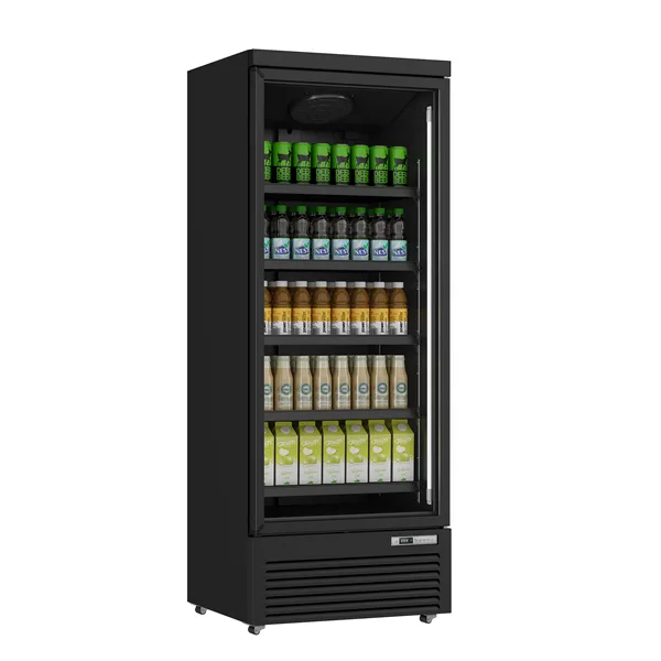 Kühlschrank | 614L | Schwarz | 0°C bis +10°C | Lüfterkühlung | Gebremste Rollen
