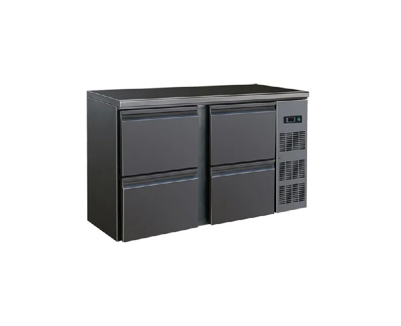 Flaschenkühltisch 350 Liter / 4 Schubladen / 1462 x 513 x 860 mm