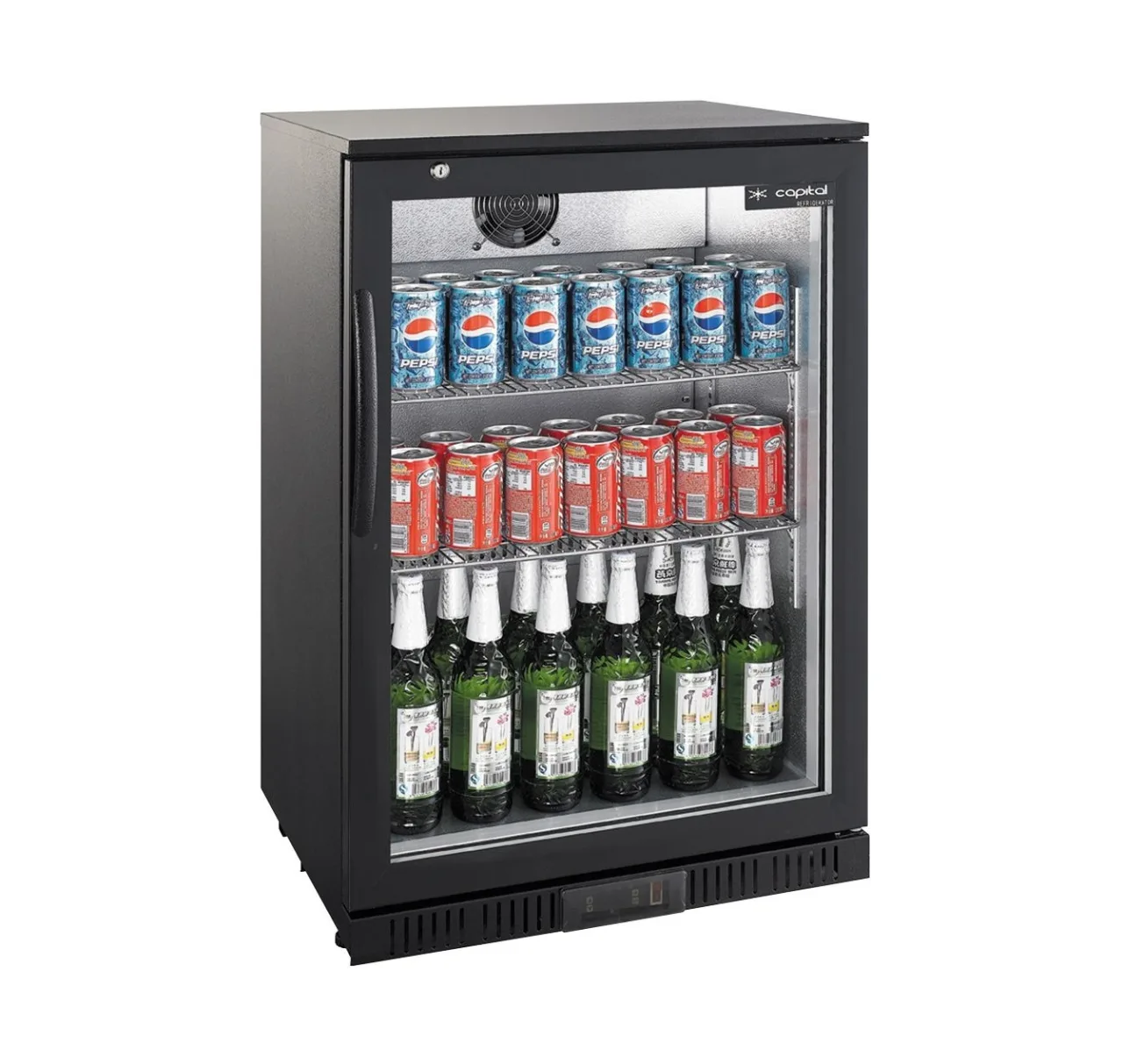 Flaschenkühlschrank 138 Liter, 1 Klapptür