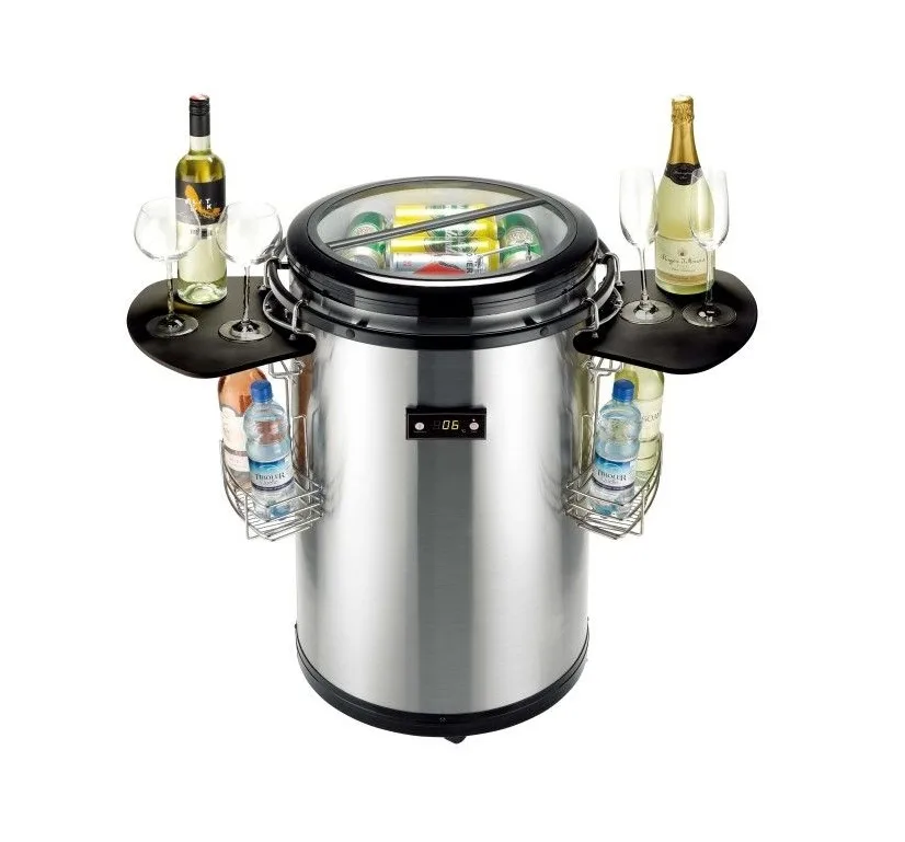 Party-Kühler Edelstahl 50 Liter, für 21 Flaschen