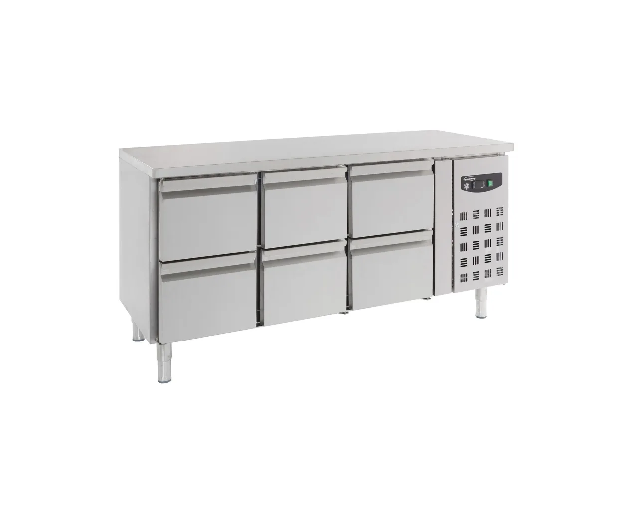 Kühltisch mit 6 Schubladen / 417 Liter / 1790x700x850 mm