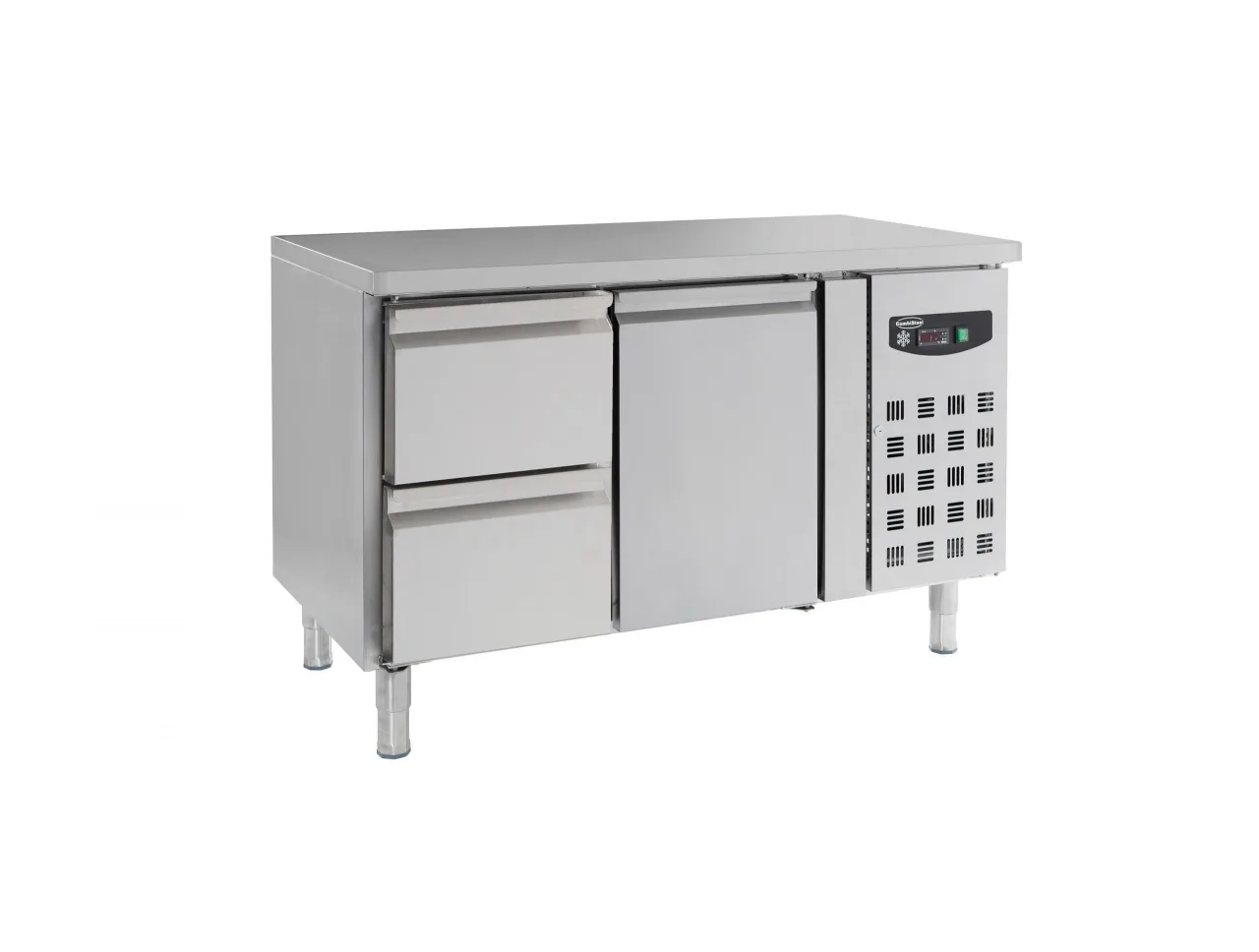 Kühltisch mit 1 Tür + 2 Schubladen / 282 Liter / 1360x700x850 mm