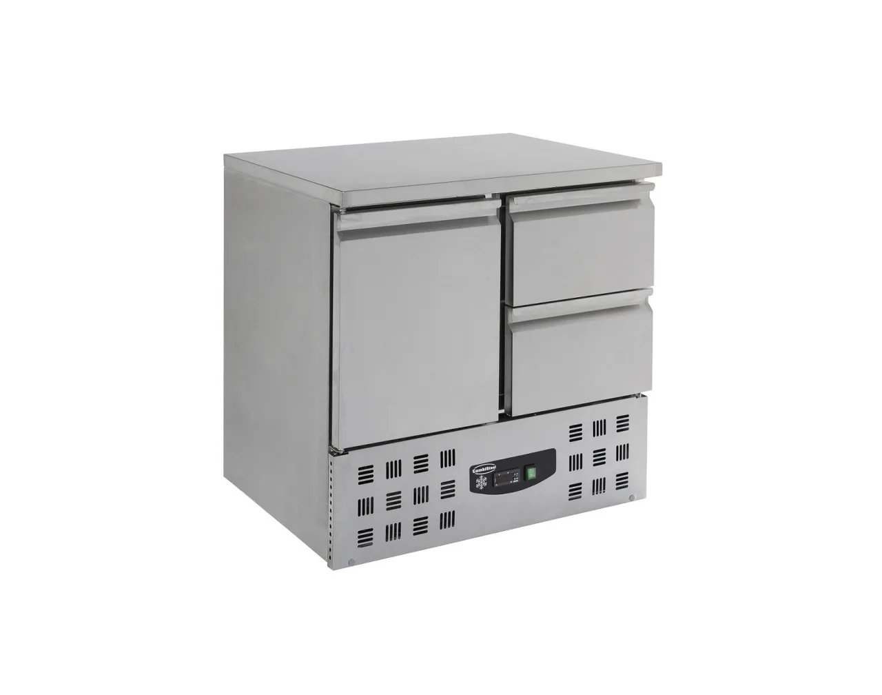 Kühltisch mit 1 Tür + 2 Schubladen / 257 Liter / 900x700x870 mm