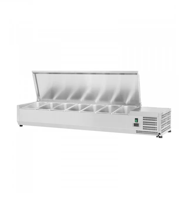 Kühlaufsatzvitrine 160 cm für 7x GN 1/4