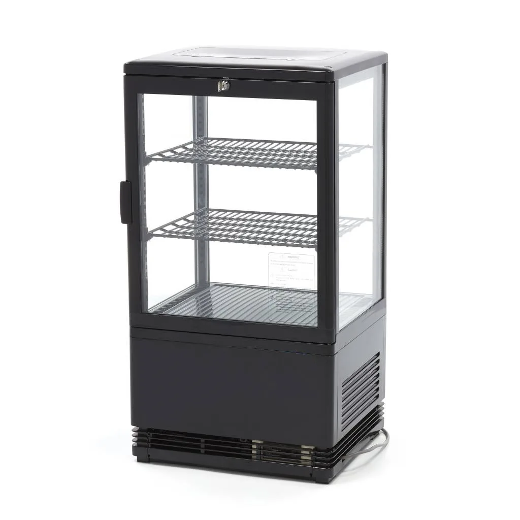 Mini Kühlvitrine 58 Liter (schwarz )