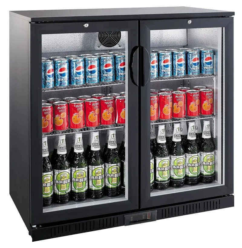 Flaschenkühlschrank mit 208 Litern (Schwarz)