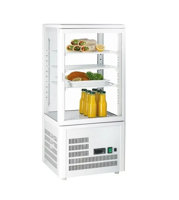Mini Kühlvitrine 68 Liter Weiß