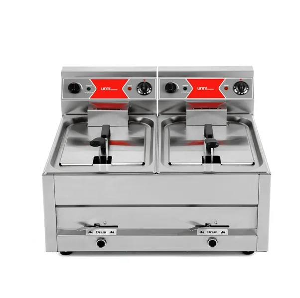 Fritteuse | Elektrisch | 2x10L | 50°C/200°C | 2x9kW (400V)