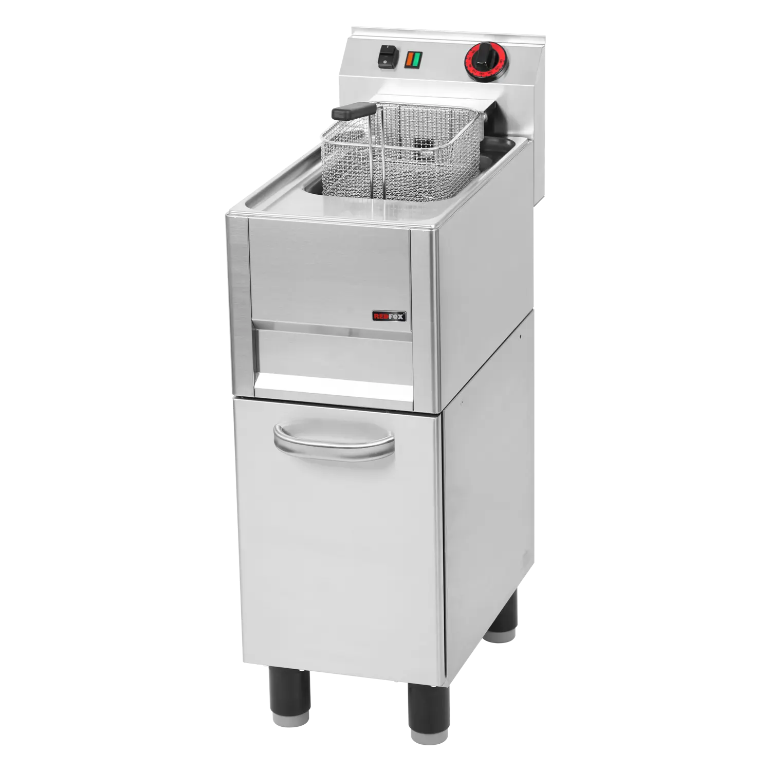 Fritteuse elektrisch 0,75 kW/l, 8 l mit Unterbau 400 V | REDFOX – FE 31 ELT