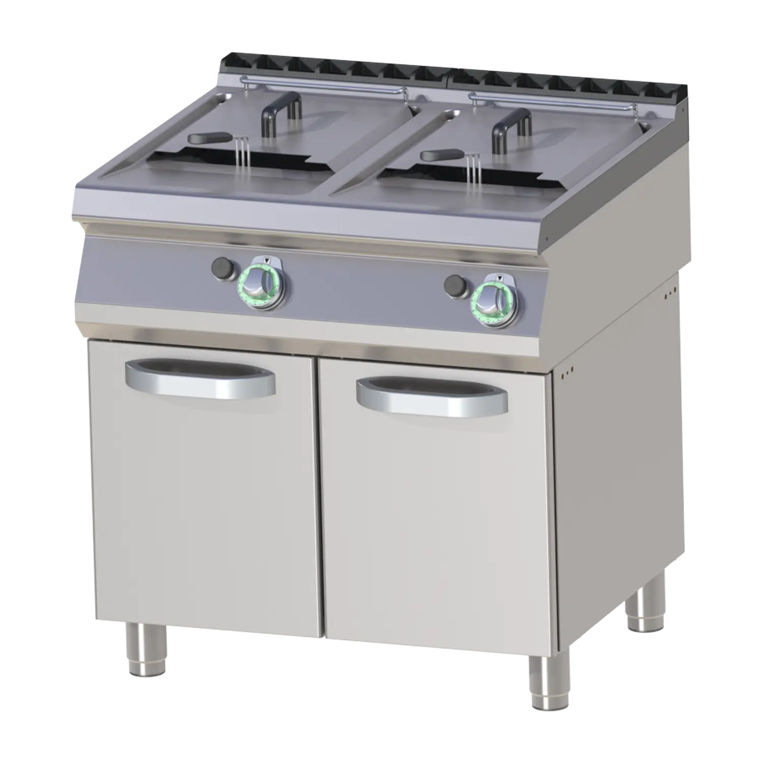 Gasfritteuse 17+17 Liter mit Unterbau | RM – FE 780/17 G