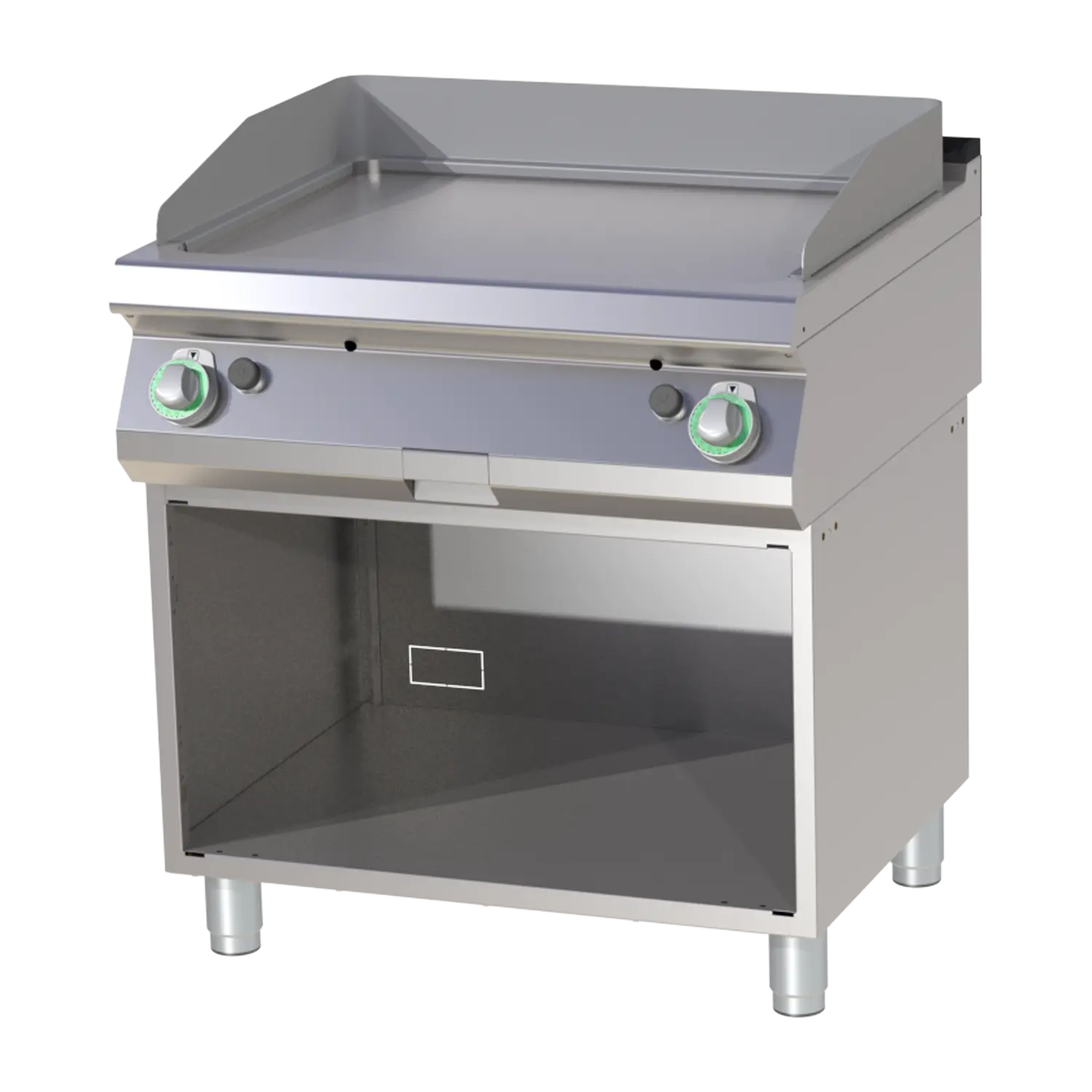 Gas Grillplatte glatt verchromt mit Unterbau | 14 kW | RM – FTHC 780 G