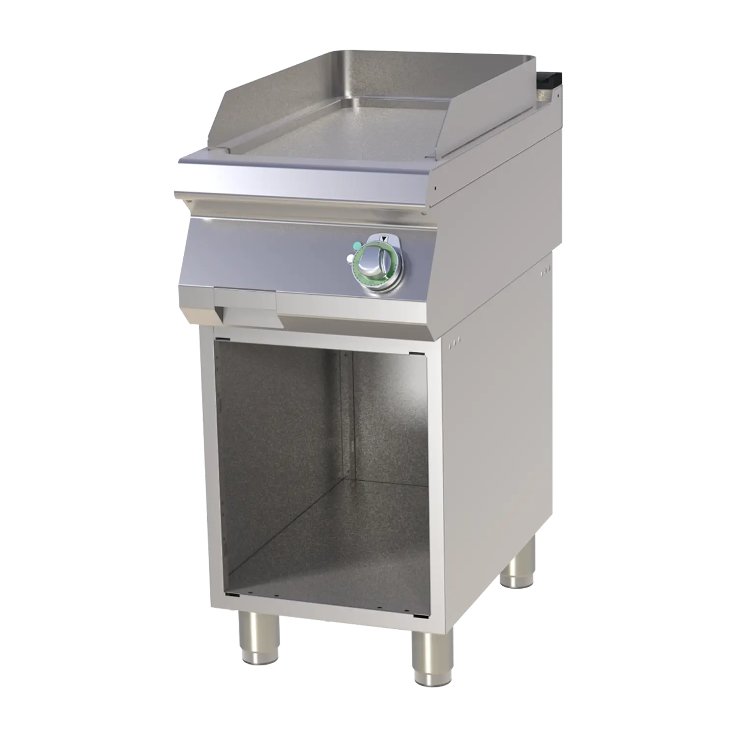 Elektro Grillplatte glatt verchromt mit Unterbau | 4,5 kW | RM – FTHC 740 E