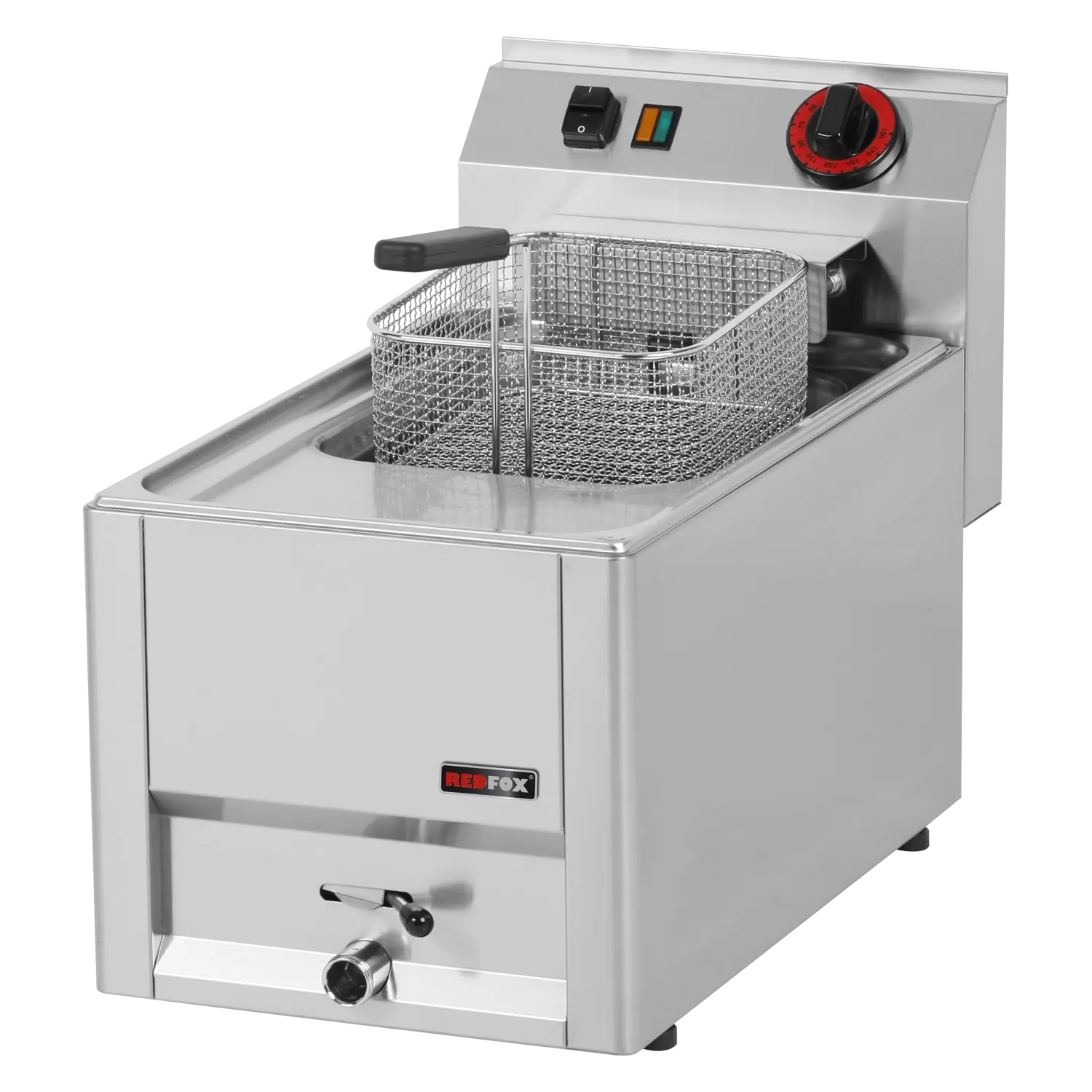 Fritteuse elektrisch 0,75 kW/l, 8 l ohne Unterbauten 400 V | REDFOX – FE 30 ELT