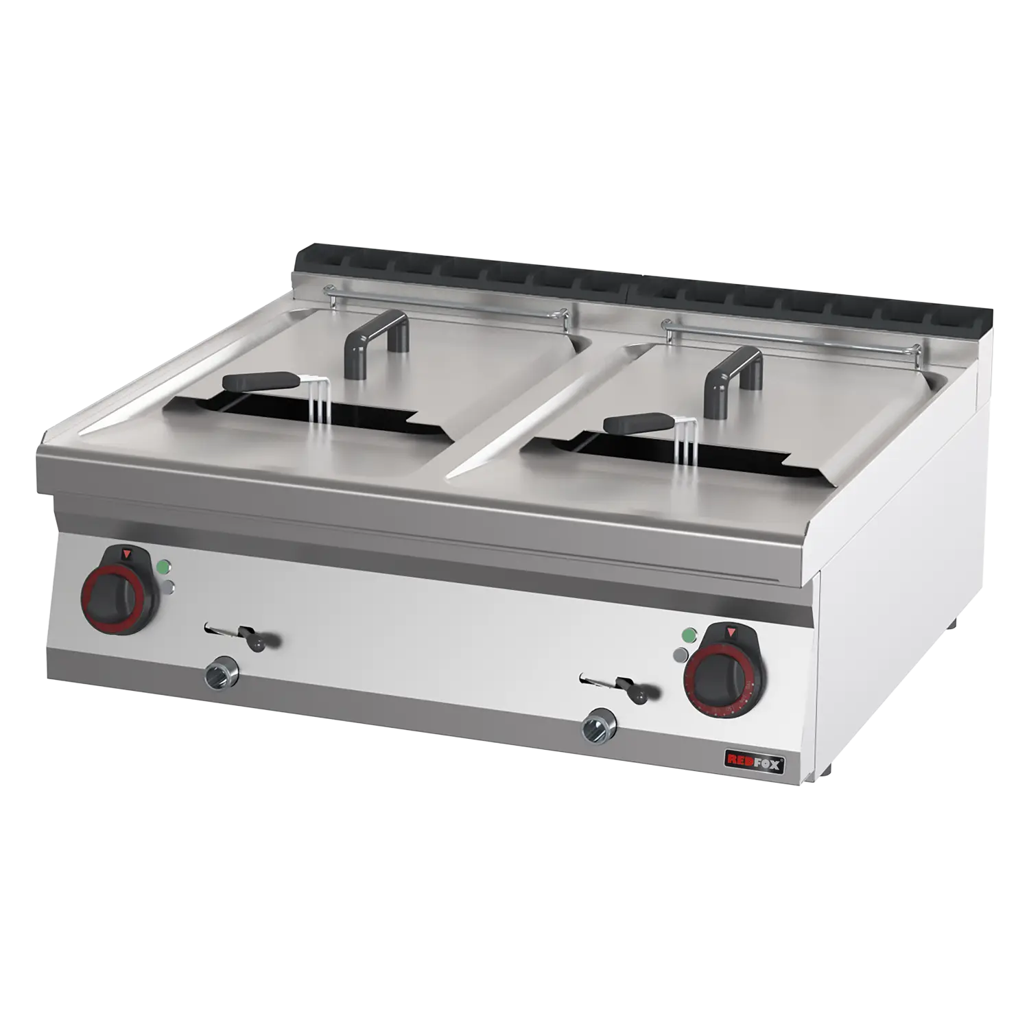 Fritteuse elektrisch doppelt 0,96 kW/l, 13+13 l ohne Unterbauten 400 V | REDFOX – FE 70/08 E