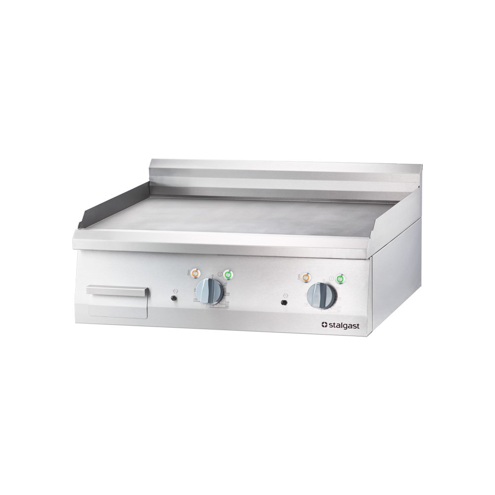 Elektro-Griddleplatte als Tischgerät, 800×700 mm, glatte Grillfläche, Serie 700 ND