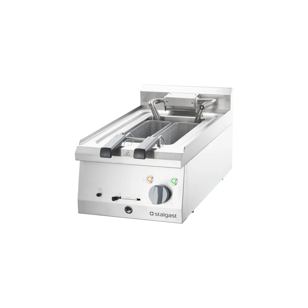 Elektro-Fritteuse 10 Liter als Tischgerät / 9 kW / Serie 700 ND – Einzel-Fritteuse, 400 x 700 x 250 mm (BxTxH)