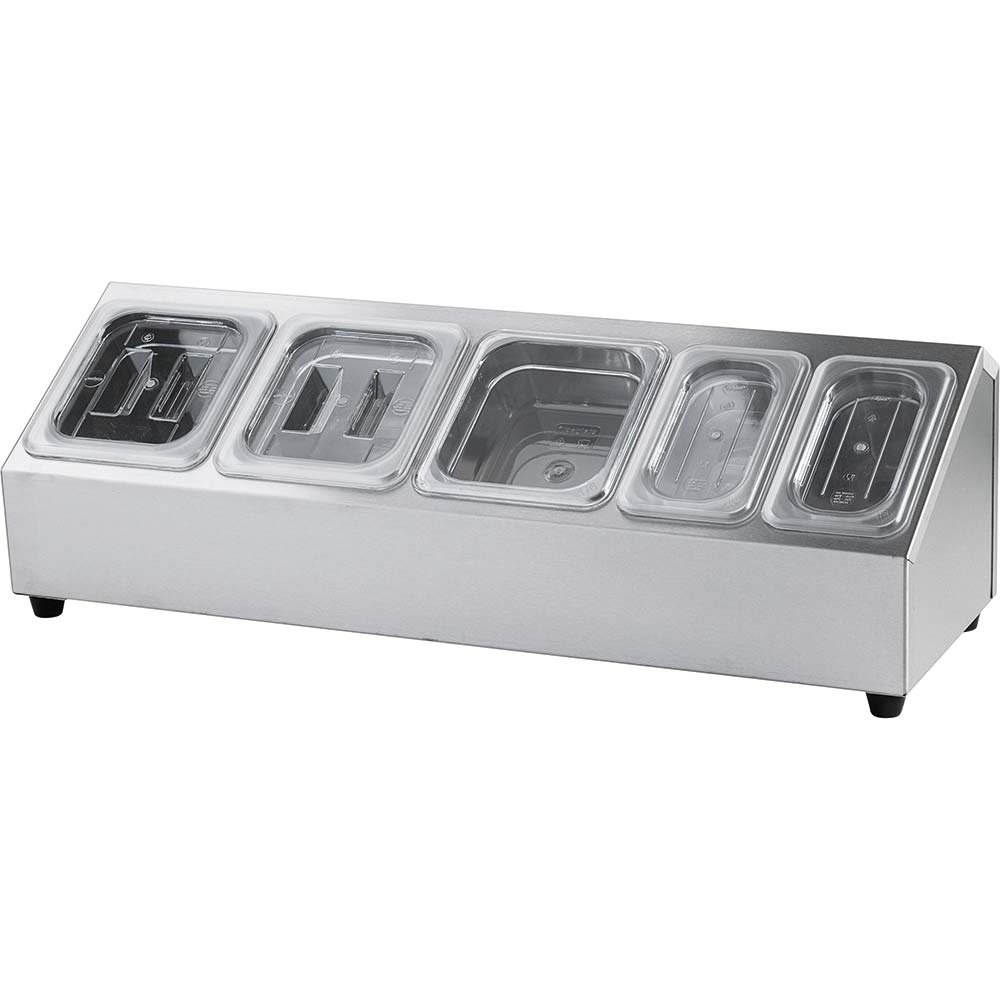 Ständer für Gastronormbehälter – 3 x GN 1/6 (150 mm) und 2 x GN 1/9 (150 mm)