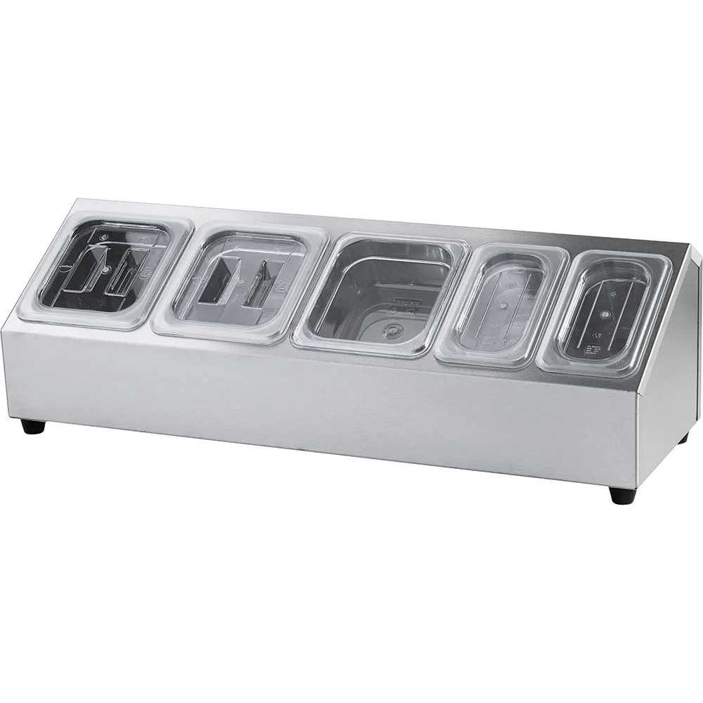 Ständer für Gastronormbehälter – 3 x GN 1/6 (150 mm) und 2 x GN 1/9 (150 mm)