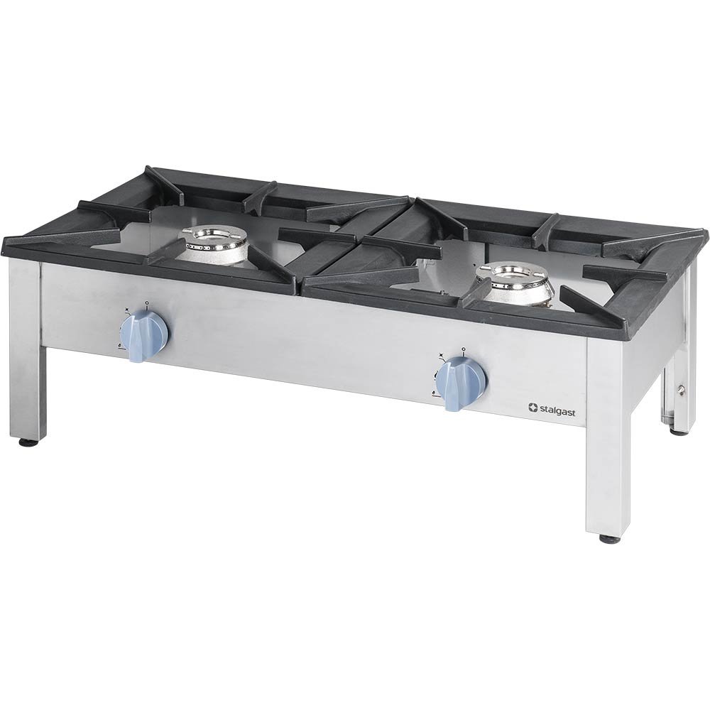 Gas-Hockerkocher, Doppelbrenner TOP – G20, 1160 x 580 x 380 mm (BxTxH)