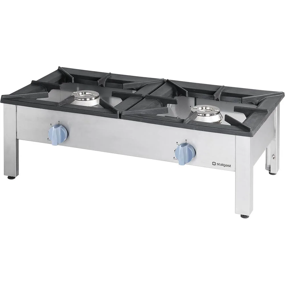 Gas-Hockerkocher, Doppelbrenner TOP – G20, 1160 x 580 x 380 mm (BxTxH)