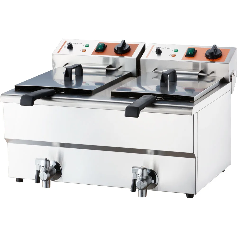Doppel-Fritteuse CATERINA 2×10 Liter / 610x510x390 mm / 2x 3 kW / 230V