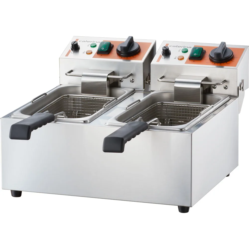 Doppel-Fritteuse CATERINA, 2×6 Liter / 415x430x265 mm) / 2×2 kW / 230 V