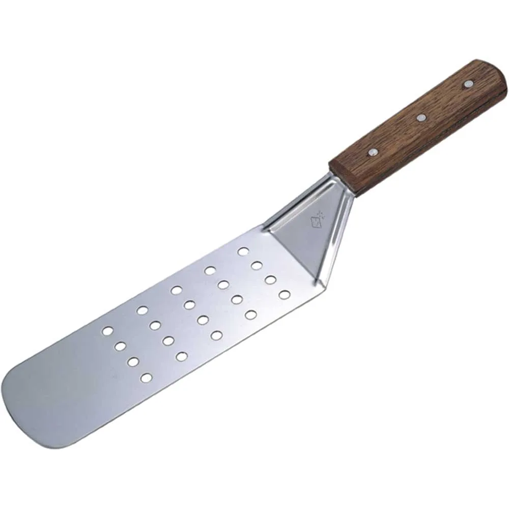 Bratenwender perforiert mit Holzgriff, Klingenlänge 20 cm