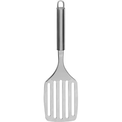Bratenwender geschlitzt, runder Griff, Länge 32 cm