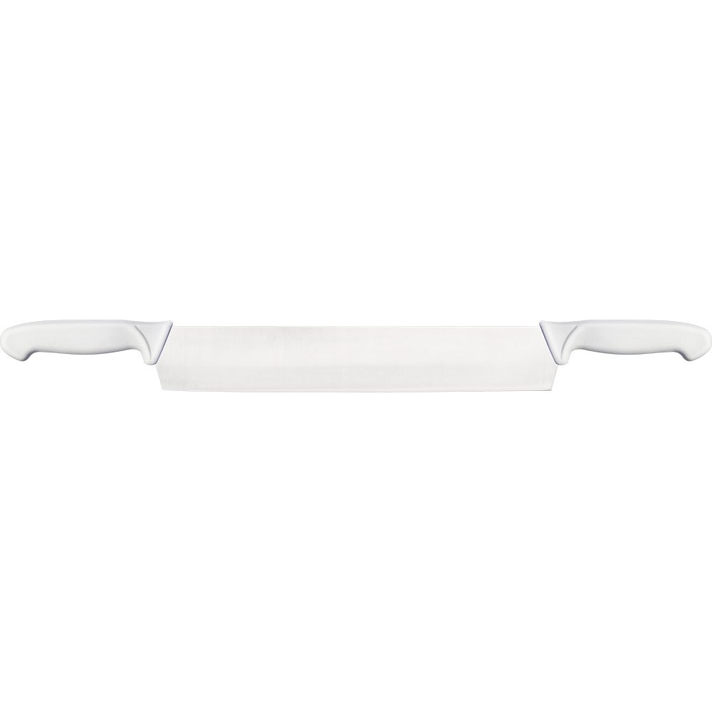 Käsemesser mit zwei Griffen Premium, HACCP, Griff weiß, Edelstahlklinge 36 cm