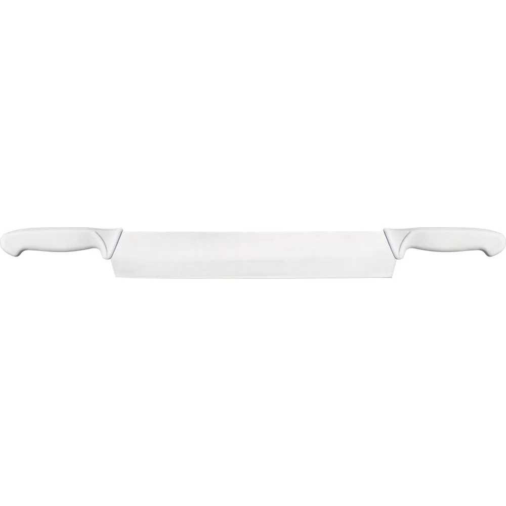 Käsemesser mit zwei Griffen Premium, HACCP, Griff weiß, Edelstahlklinge 36 cm