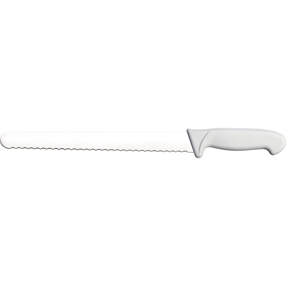 Brotmesser Premium, HACCP, Griff weiß, Edelstahlklinge 30 cm