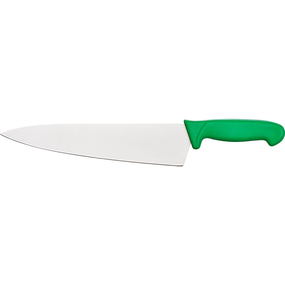 Kochmesser Premium, HACCP, Griff grün, Edelstahlklinge 26 cm
