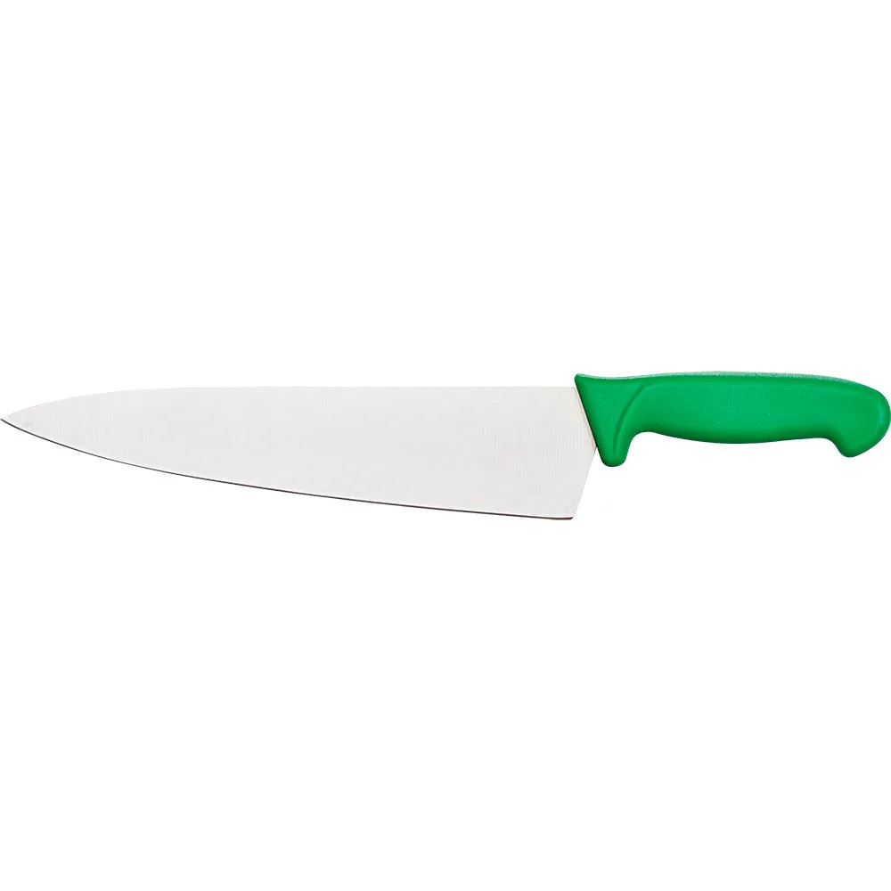 Kochmesser Premium, HACCP, Griff grün, Edelstahlklinge 26 cm