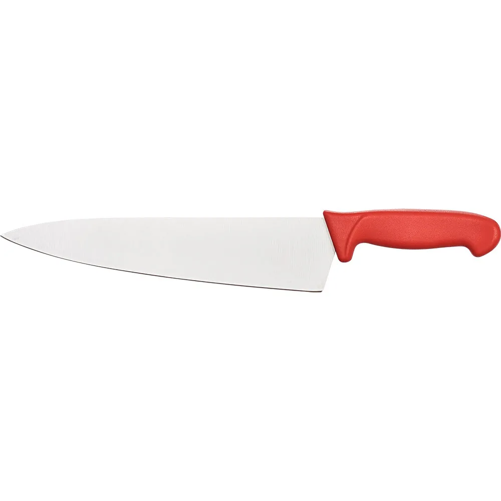 Kochmesser Premium, HACCP, Griff rot, Edelstahlklinge 26 cm