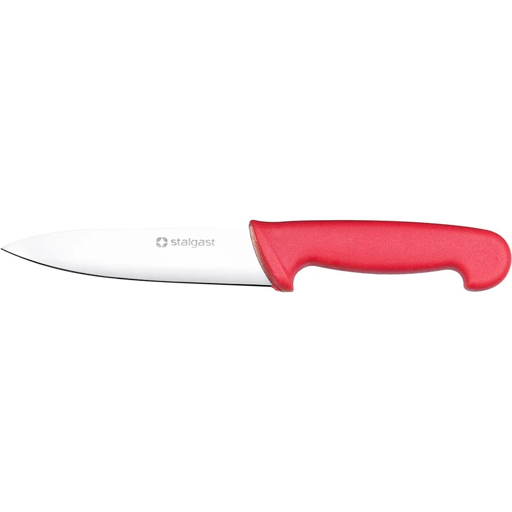 Stalgast Küchenmesser, HACCP, Griff rot, Edelstahlklinge 16 cm