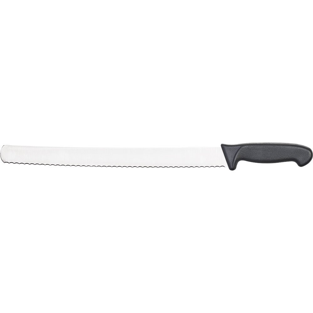 Konditormesser mit Wellenschliff, Griff schwarz, Klingenlänge 36 cm
