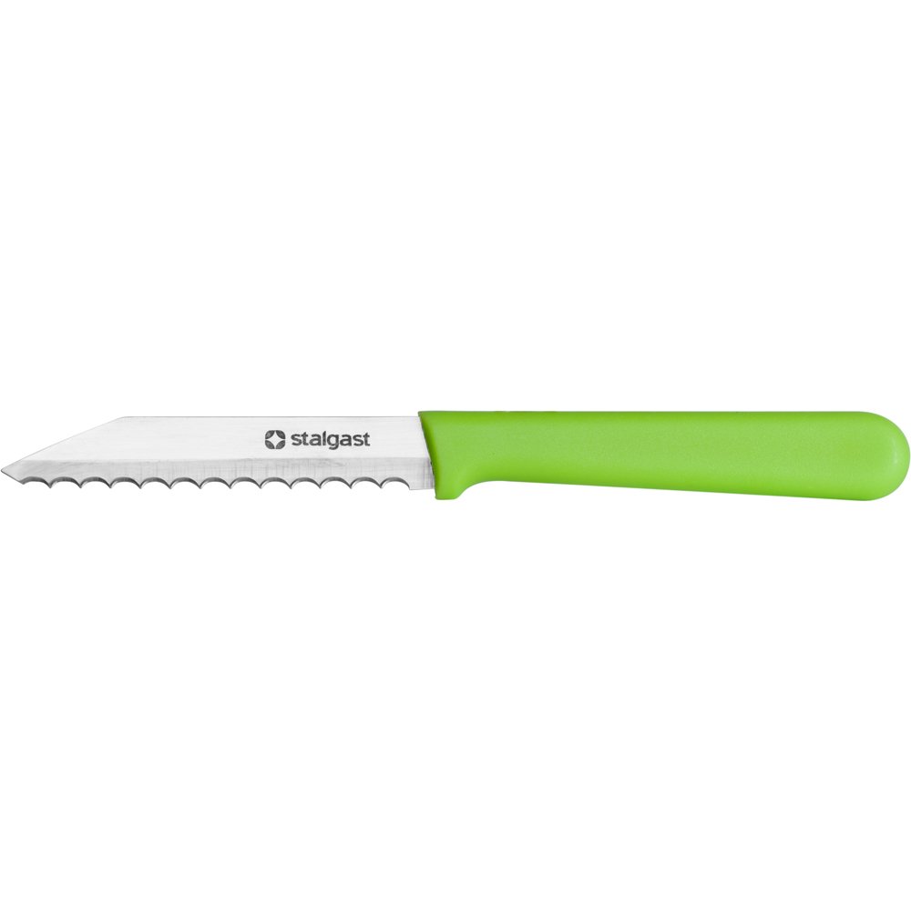 Stalgast Brötchenmesser, HACCP, Griff grün, Stahlklinge 8,5 cm