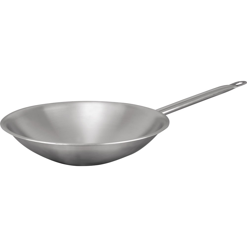 Wok-Pfanne gebürsteter Edelstahl, Serie OnSet, Ø 380 mm