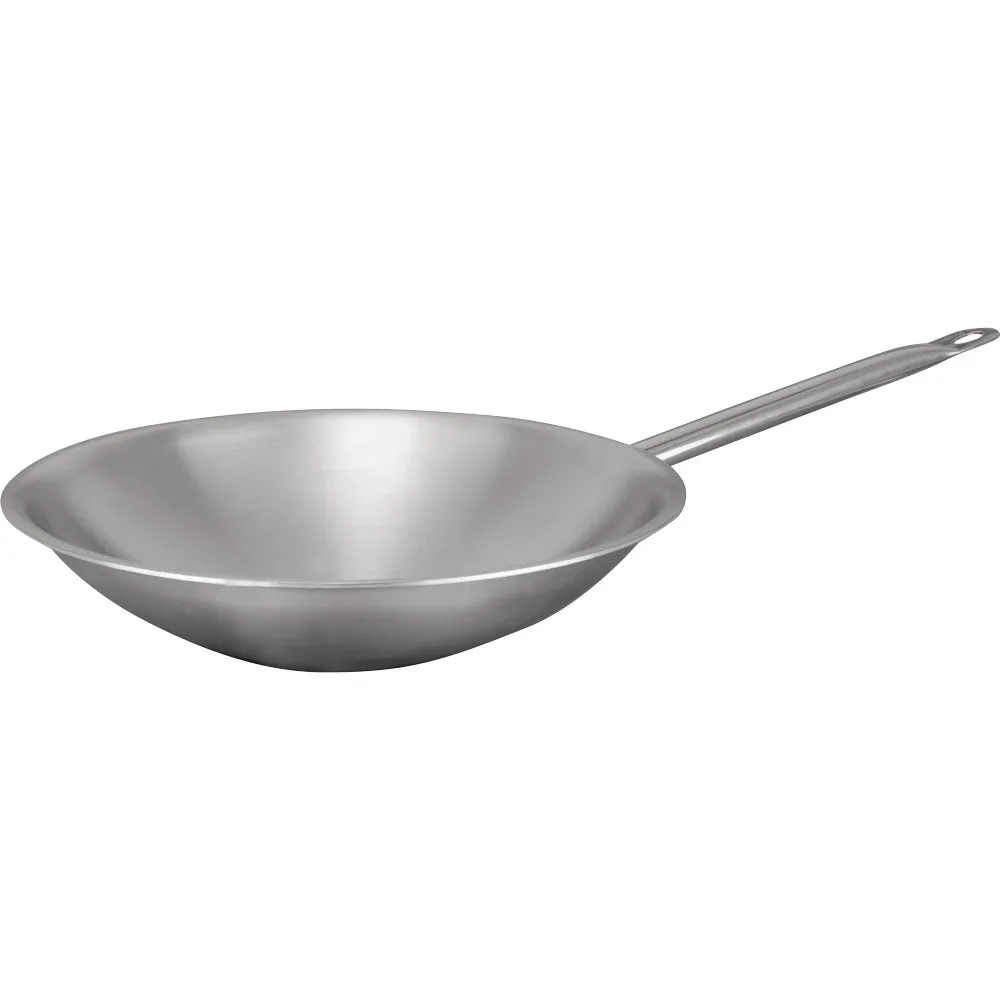 Wok-Pfanne gebürsteter Edelstahl, Serie OnSet, Ø 380 mm