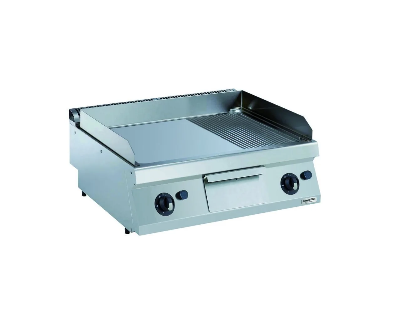 Elektro Chrom Grillplatte Glatt/Gerillt 800 x 700 mm