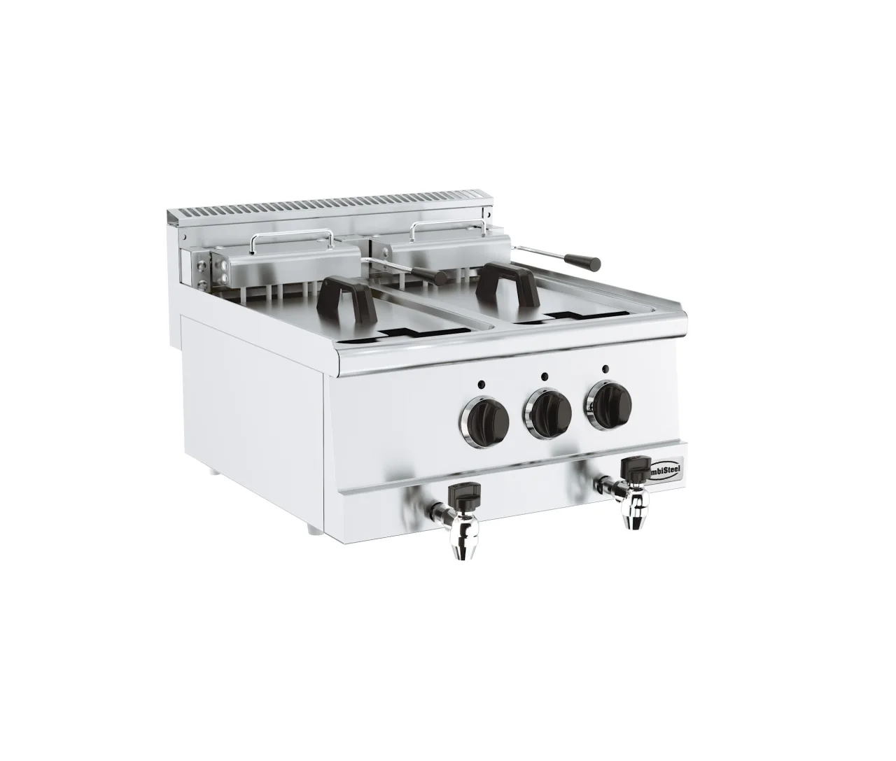 Elektro Fritteuse 2 x 10 Liter 600 x 600 mm