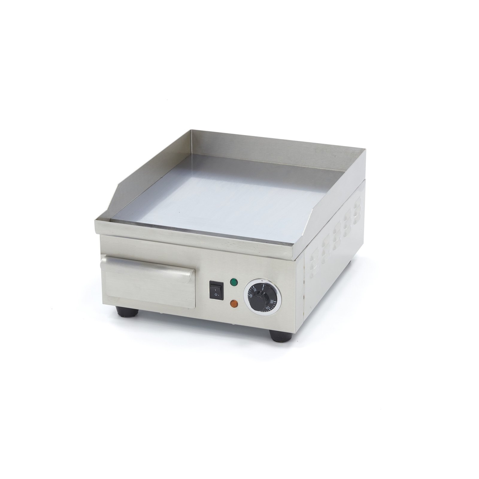 Grillplatte Glatt  36 cm  Chrom