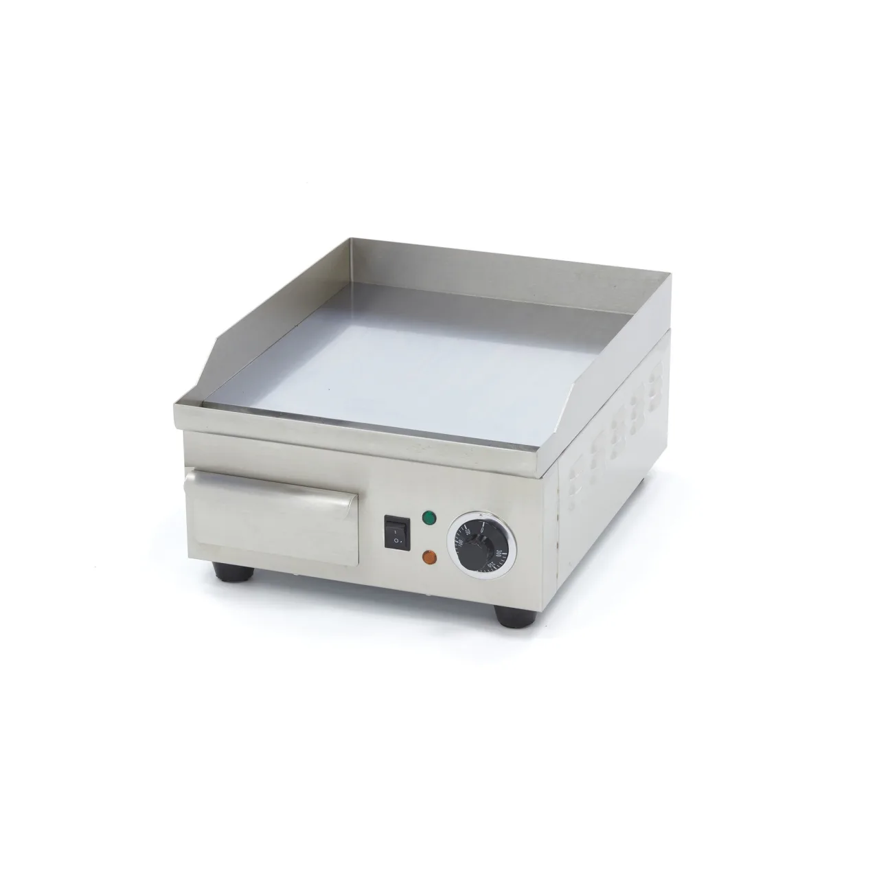 Grillplatte Glatt  36 cm  Chrom