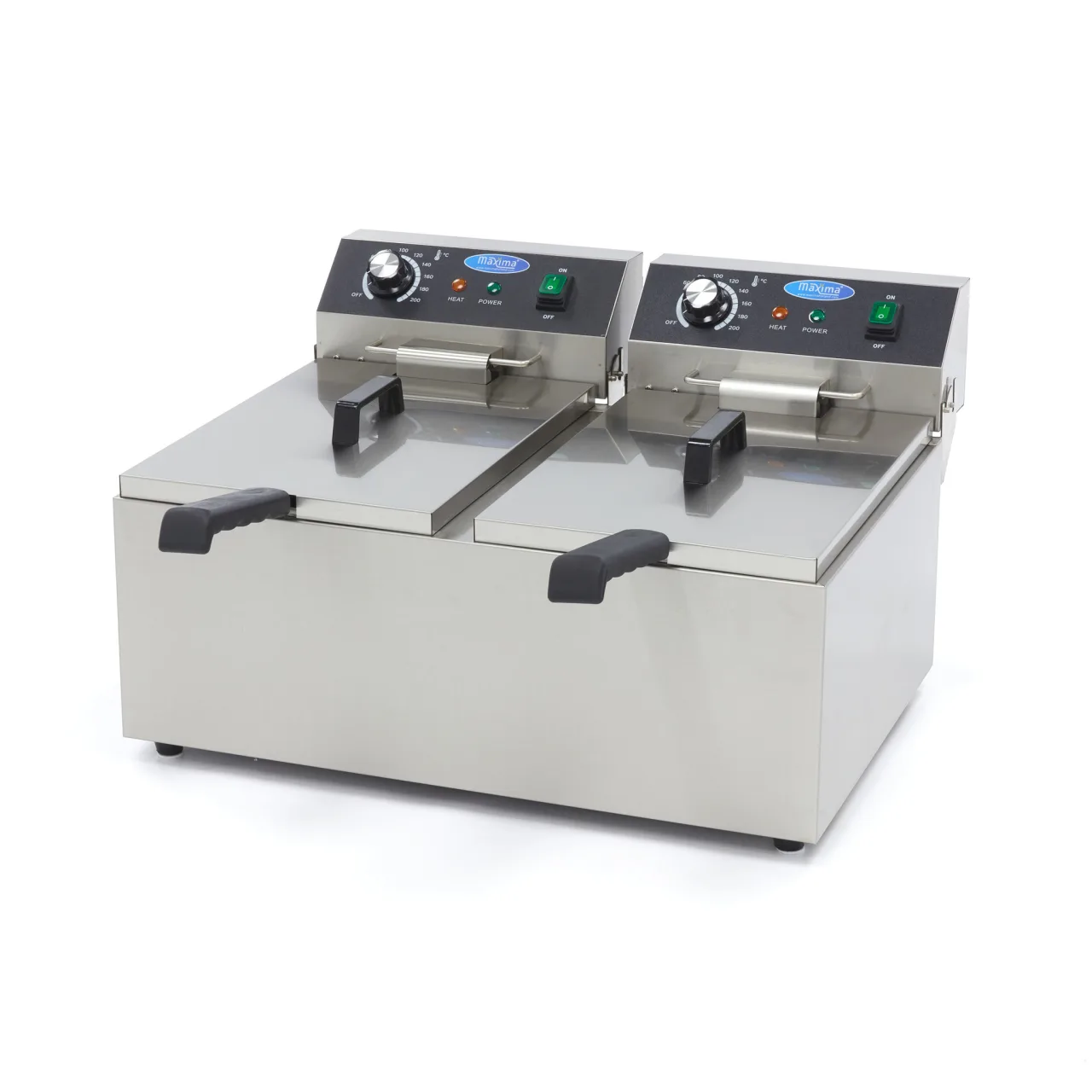 Doppel Kaltzonen Fritteuse 2 x 11 Liter 230V