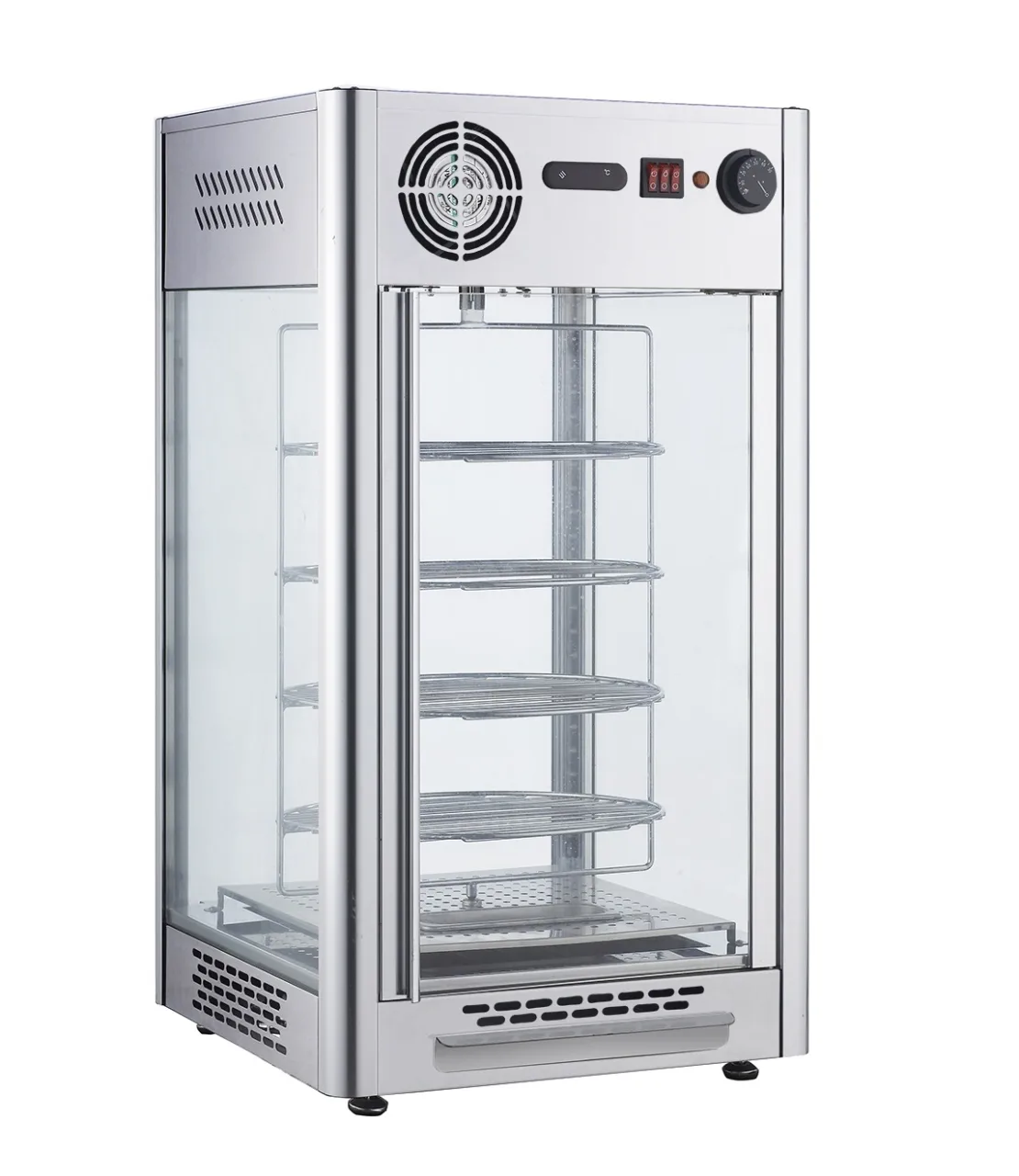 Warmhaltevitrine mit 4 rotierenden Ebenen