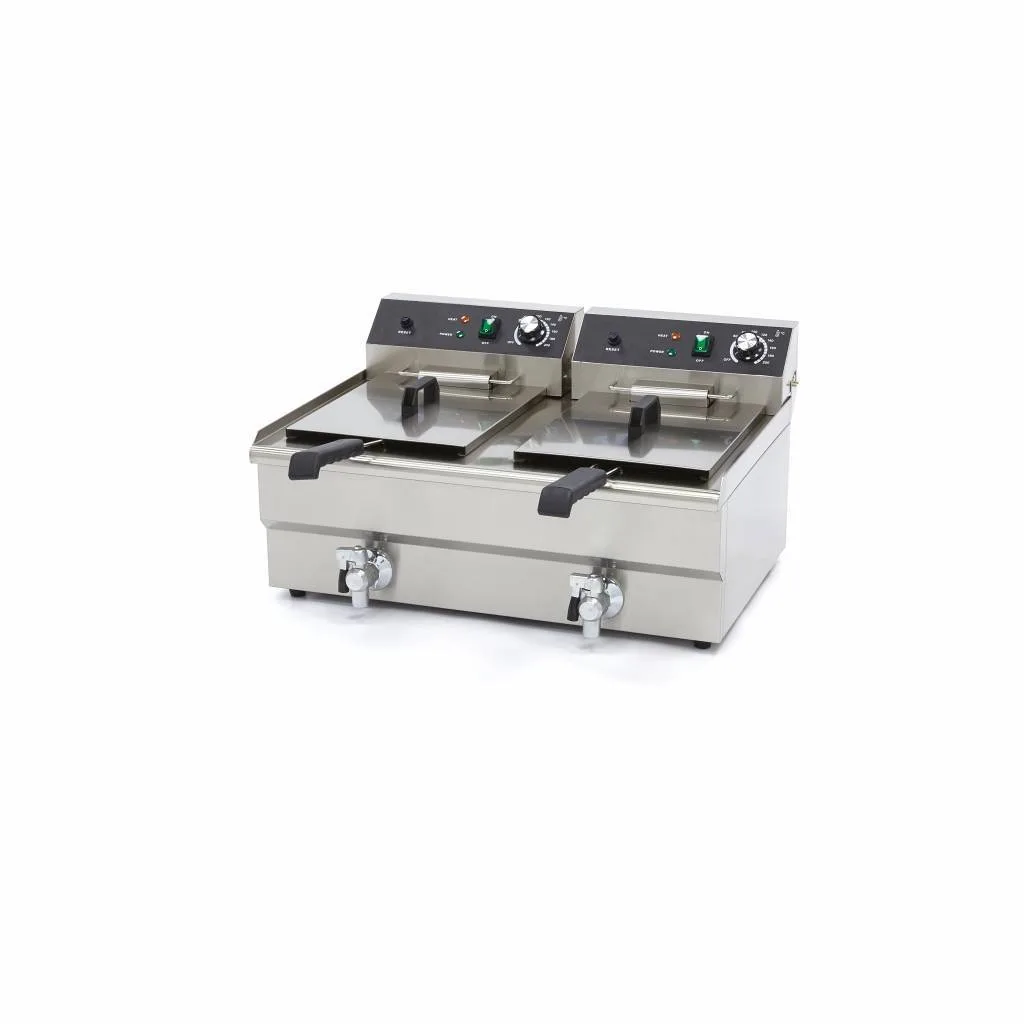 Elektro Doppel Fritteuse 2×10 Liter 230V