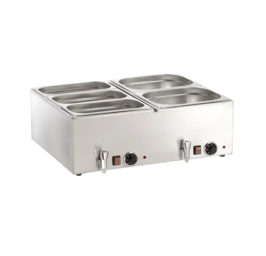 Bain-Marie GN 2 x GN 1/1 mit Ablasshahn