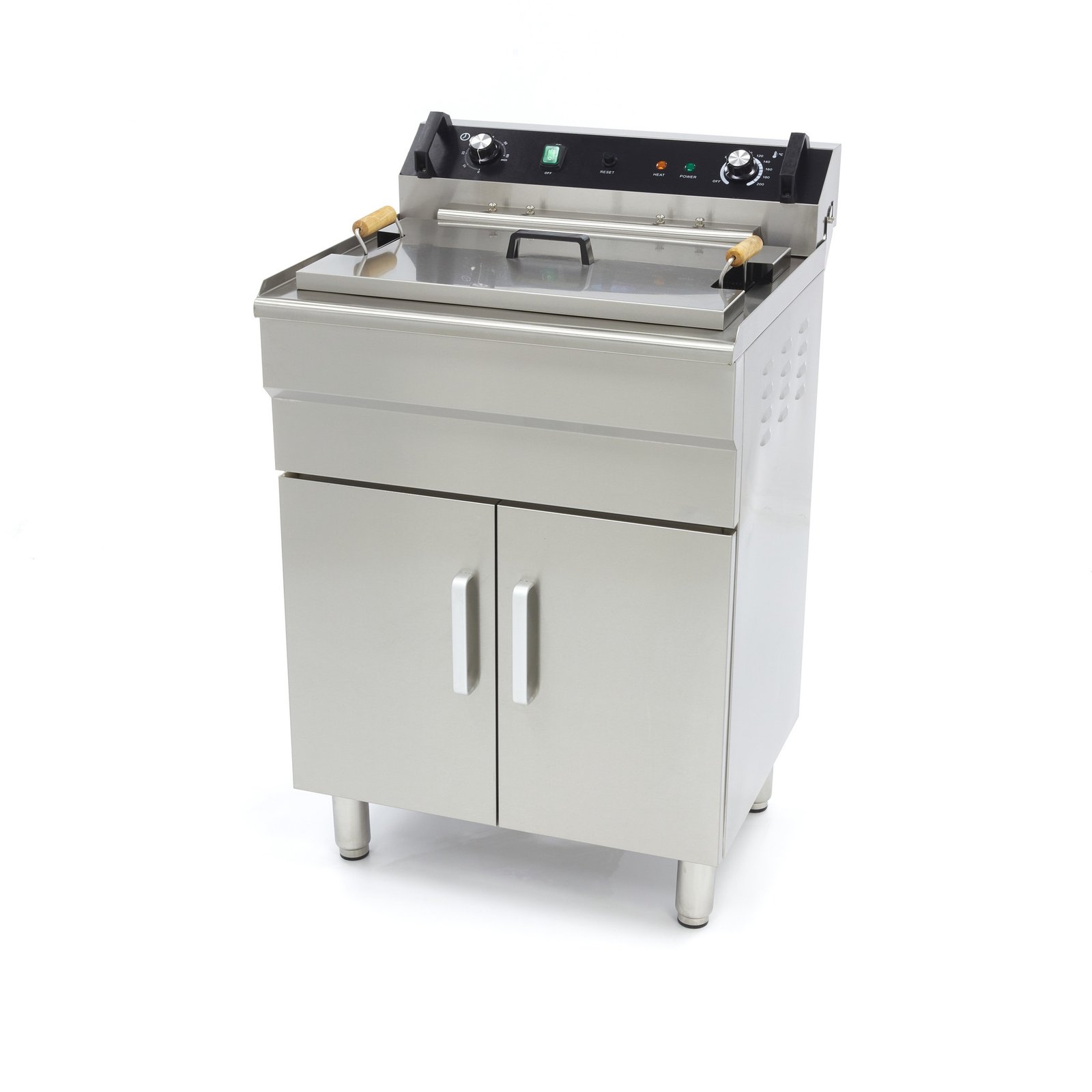 Gastro Fritteuse  Elektrisch 45 Liter mit Ablasshahn und Schrank 7500 Watt