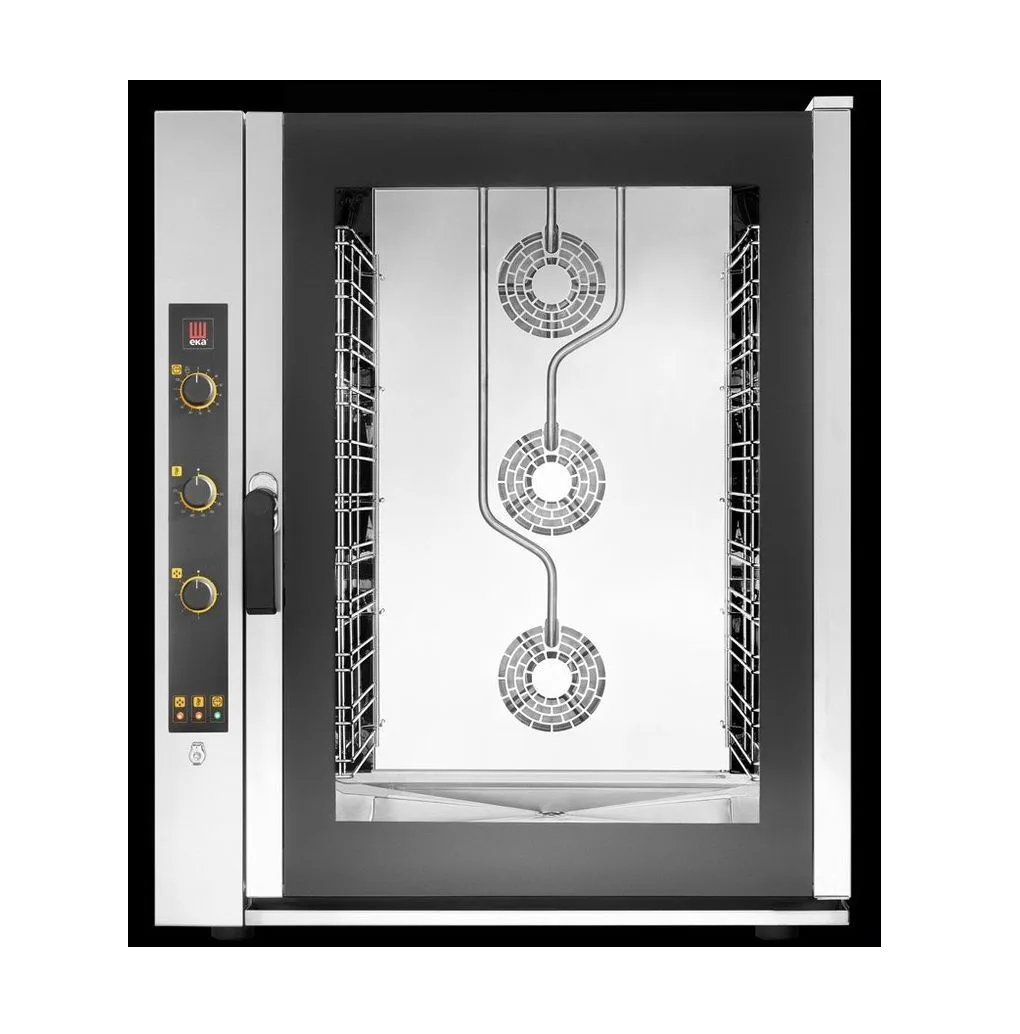 Elektro Umluftofen mit 11 Einschüben GN1/1 und Direktdampffunktion