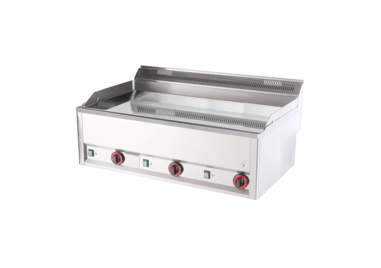 Elektro Grilleplatte Glatt, 990x600x290 mm, verchromt, 9 kW, 400 V